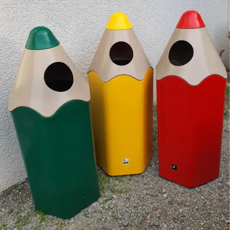 Poubelle enfant crayon en polyéthylène