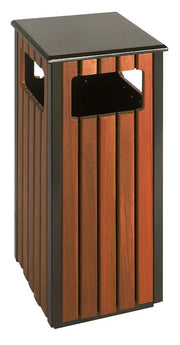 Poubelle d'extérieur 36L imitation bois