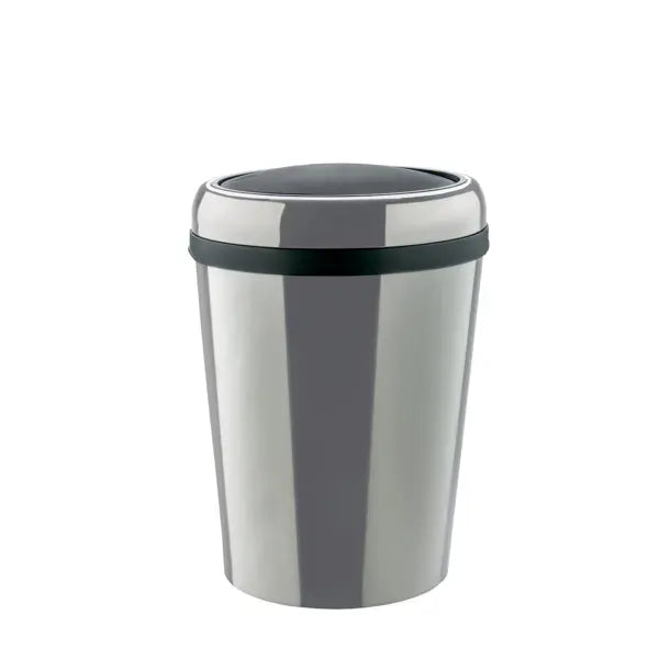 Poubelle inox ovale 60 L Swingo à couvercle basculant pour hall – France Collectivités