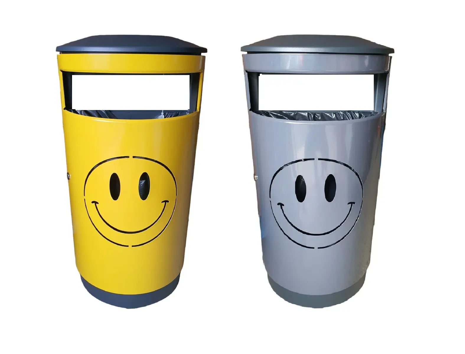 Corbeille acier 80L Smiley Park