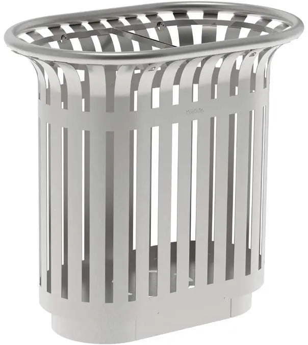 Poubelle de tri Tulipe Extrême 2 x 60 L en inox brossé, vue détourée
