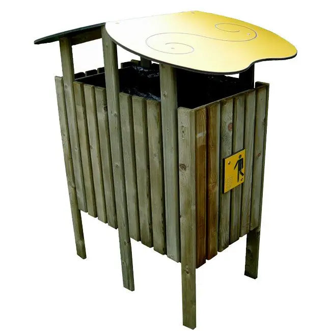 Corbeille bois eco duo 2 x 100 litres