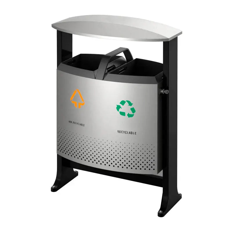 Poubelle d'extérieur tri sélectif 2 X 39L