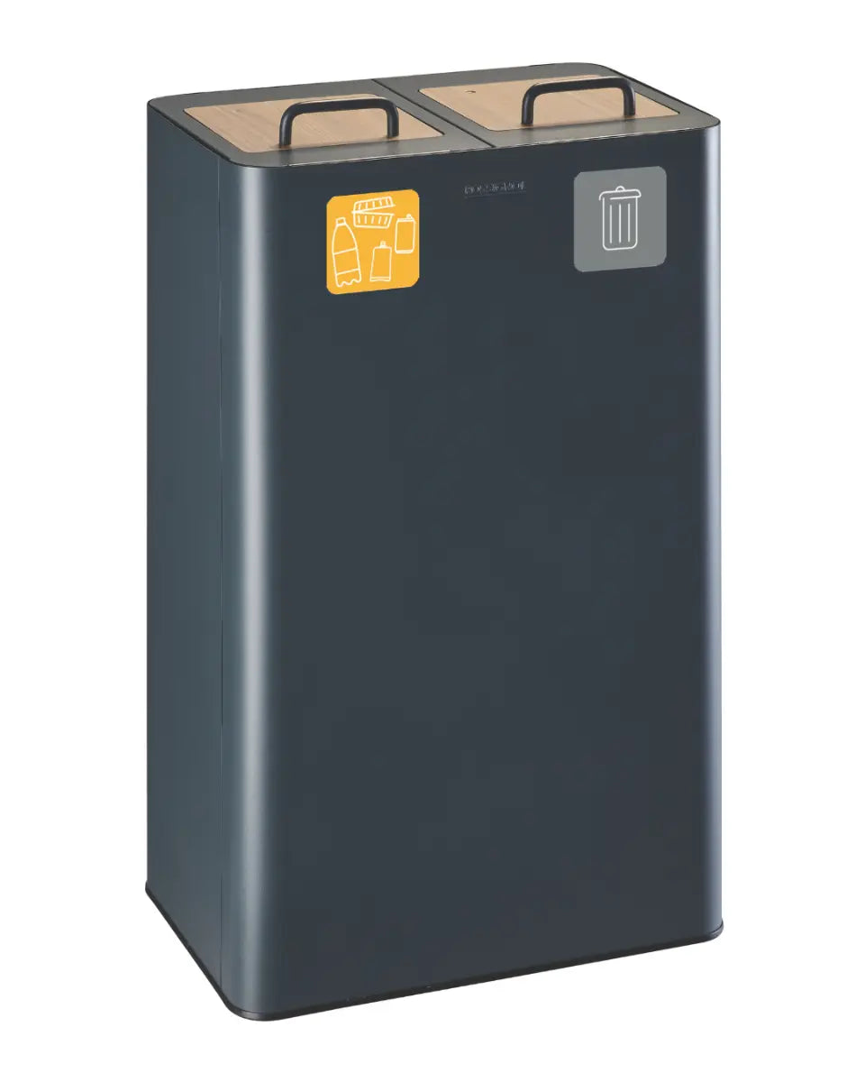 Poubelle de tri sélectif 2X40L avec couvercles Venus Signature Rossignol