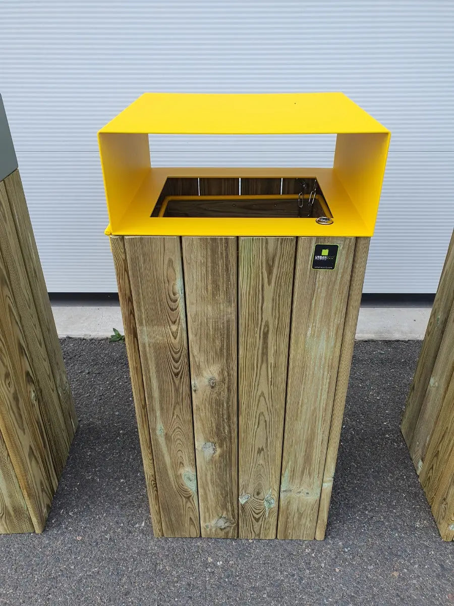 Corbeille bois et acier 80L Wood City