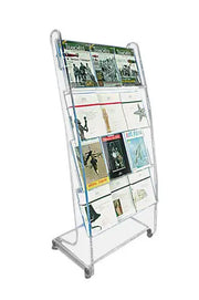 Présentoir design sur roulettes 4 tablettes france collectivités