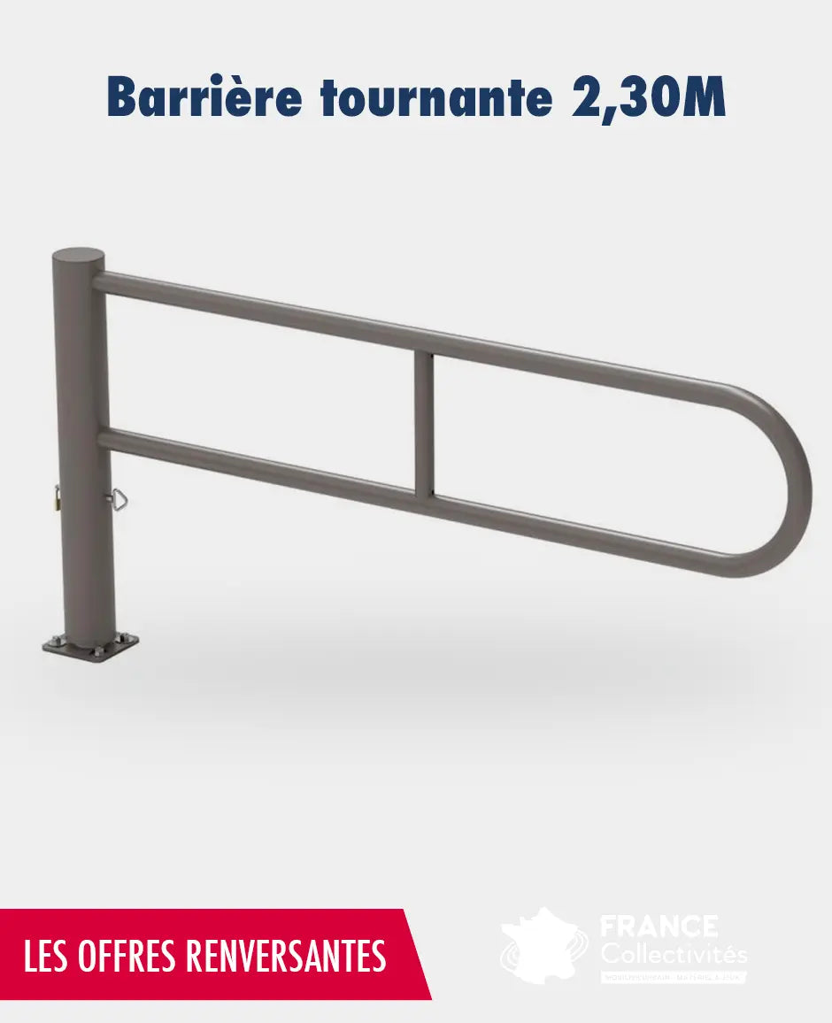 Promo barrière tournante 2.30 m france collectivités