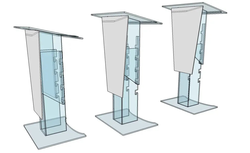 Pupitre plexiglas réglable en hauteur france collectivités