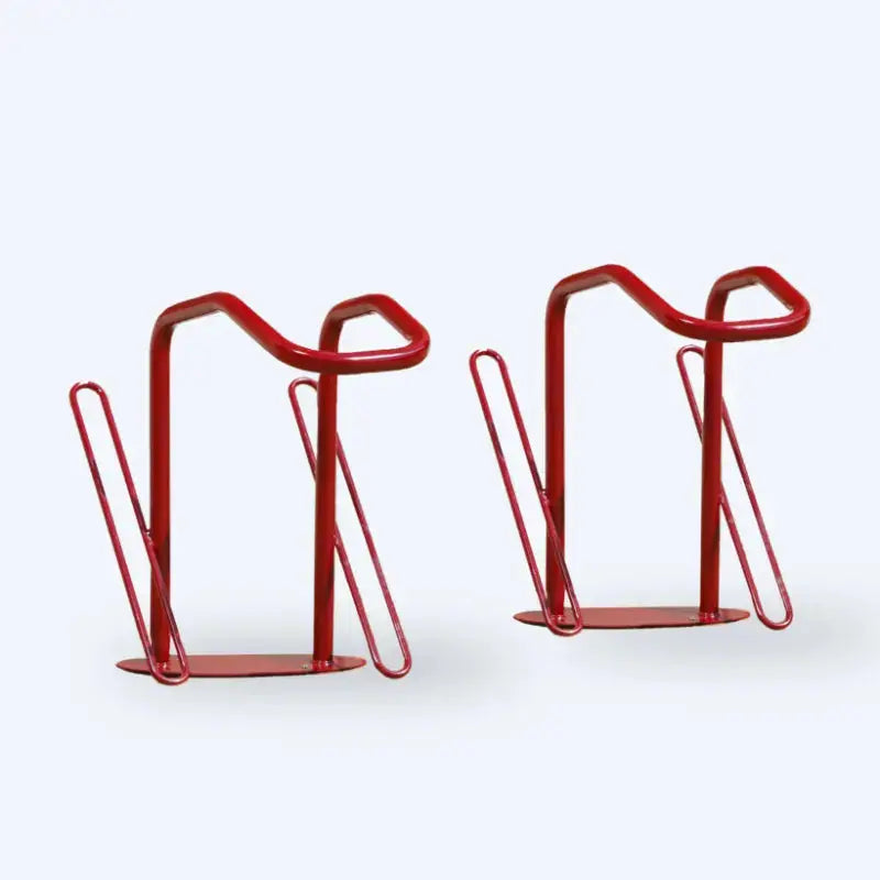 Range 2 vélos Mottez pour antivol en U, roue avant et cadre attachés ensemble