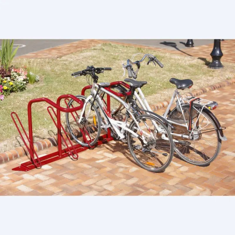 Range 2 et 4 vélos Mottez pour antivol U-porte 4 vélos - France Collectivités