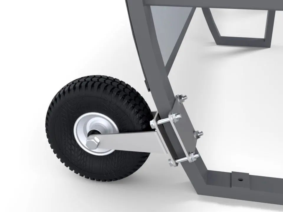 Roue de transport pour abri de touche aluminium 60 × 30 mm, Ø 260 mm (unité)