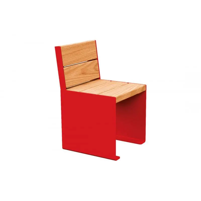 Fauteuil bois et acier KUB