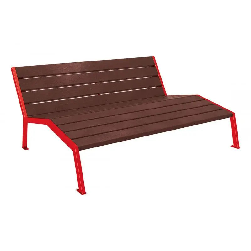 Chaise longue plastique recyclé et acier Silaos