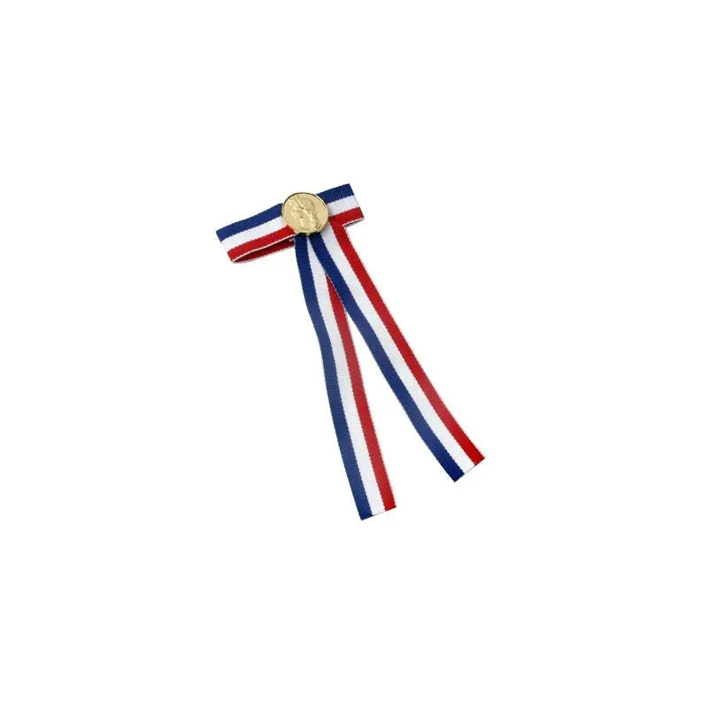 Ruban tricolore pour diplôme avec Marianne Dorée france collectivités