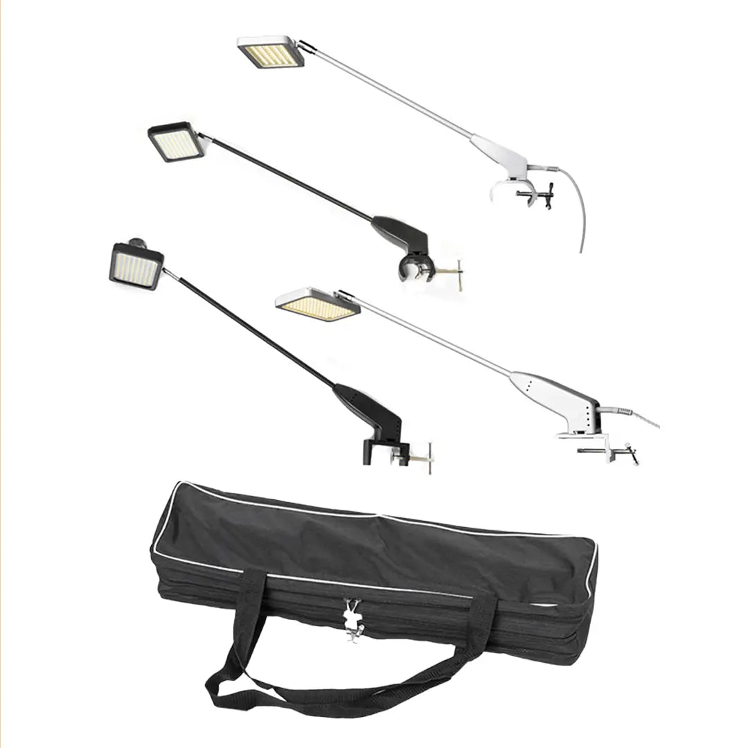 Spot led sur perche noir + fixation etau ronde france collectivités