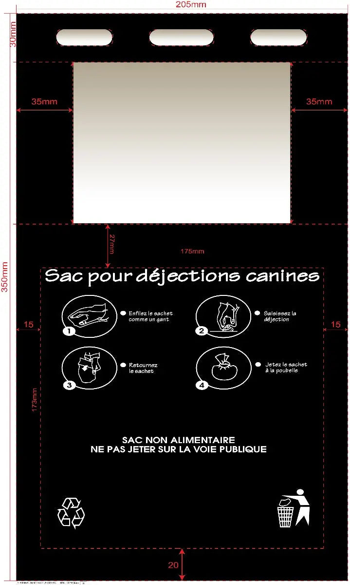 Sachets à déjections canines en liasse résistants, étanches et écologiques fabriqués en France