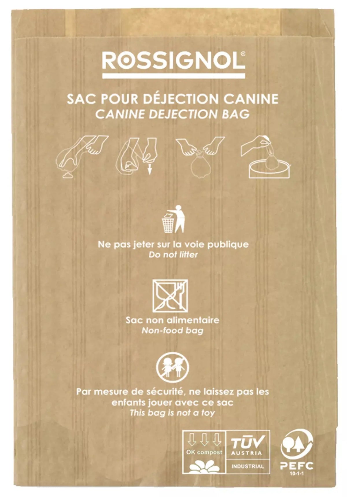 Sacs canins en liasse Doogy Green en papier kraft