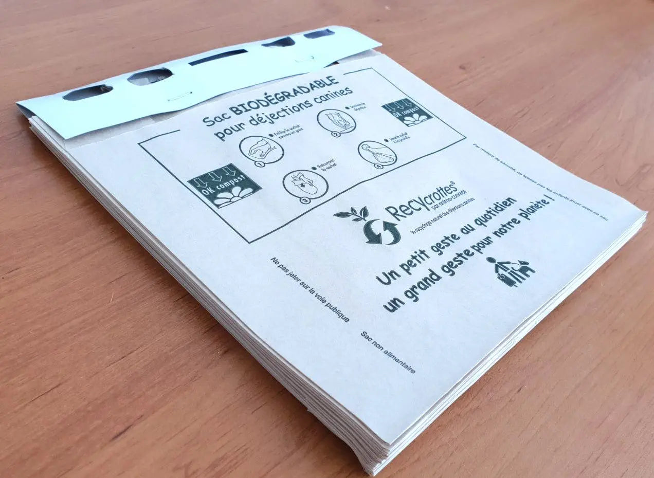 Sacs à déjections canines en papier biodégradable france collectivités