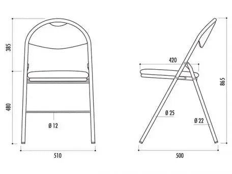 Chaise pliante Florence enduit - France Collectivités
