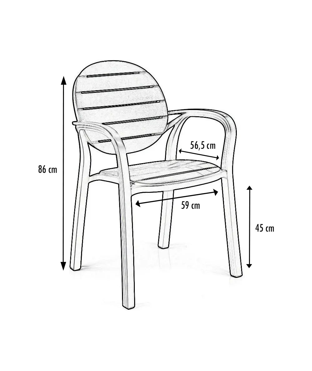 Fauteuil Palma polypro france collectivités
