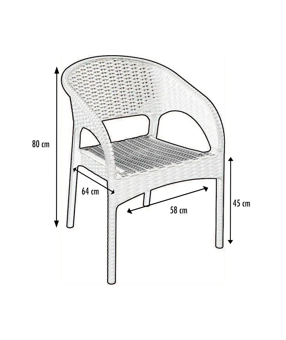 Fauteuil polypro Panama france collectivités