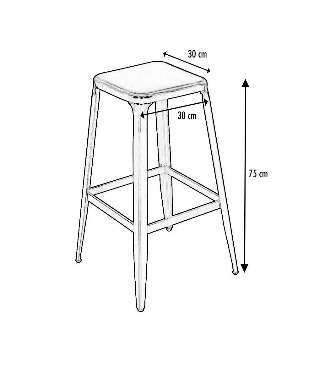 Tabouret métal Hot france collectivités