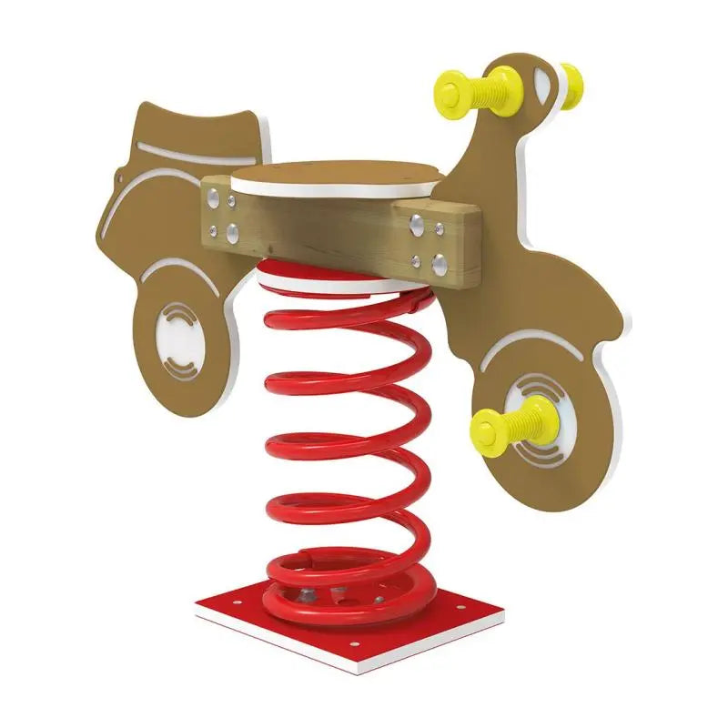 Scooter à ressort marron pour piste d'éducation routière