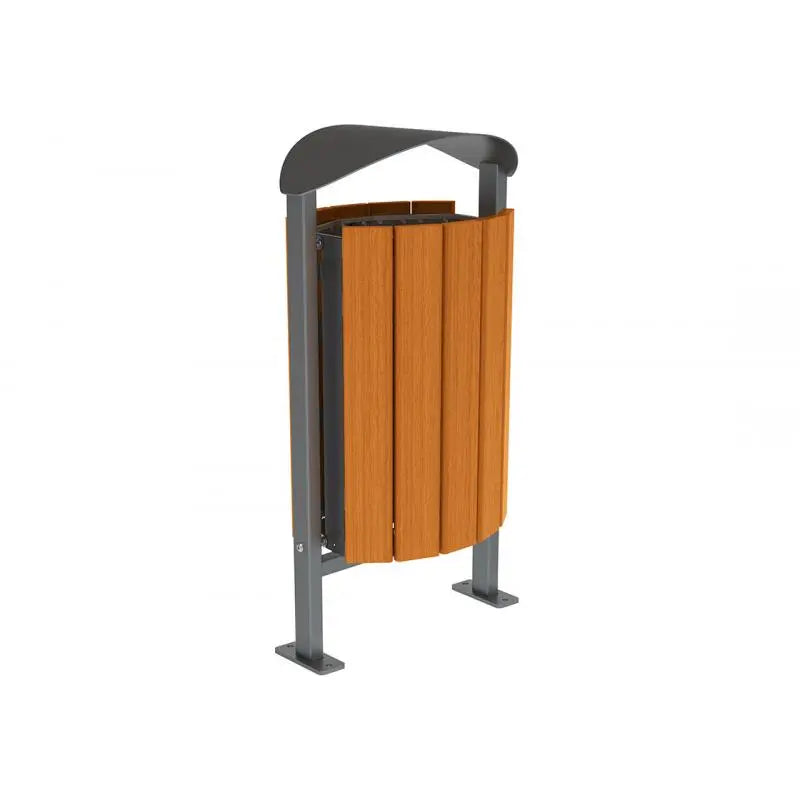 Corbeille Silaos acier et bois 50L