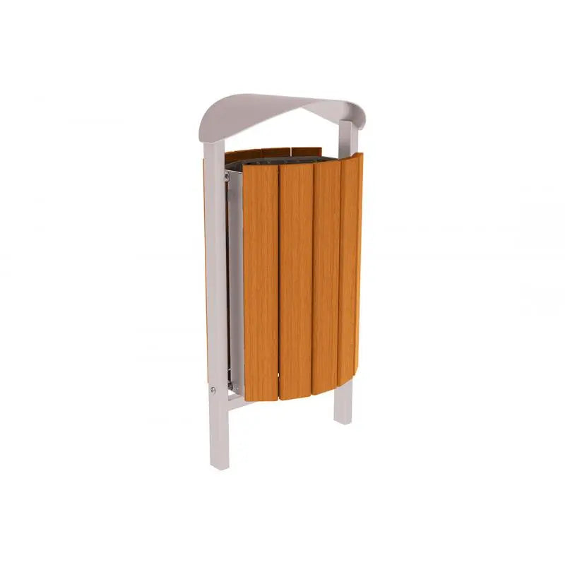 Corbeille Silaos acier et bois 50L