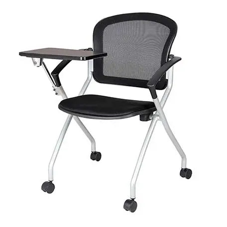 Chaise roulante avec tablette-écritoire Spacemesh (lot de 2) - France Collectivités