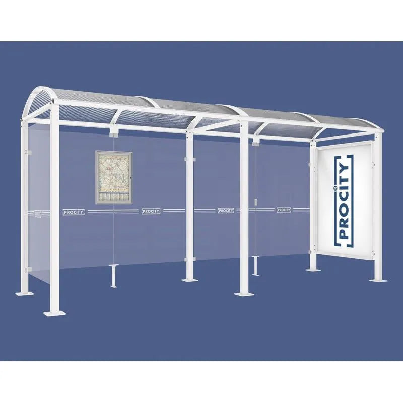 Station de bus Voute avec caisson d'affichage lumineux Procity