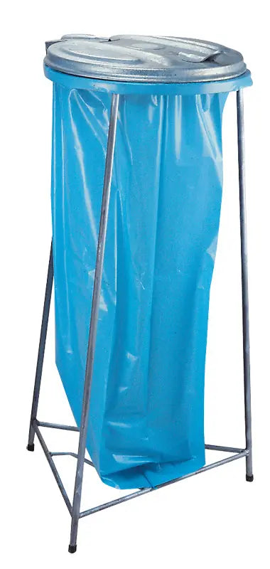 Support de sac 110 L en acier galvanisé avec couvercle et support amovible, Vepa Bins – France Collectivités
