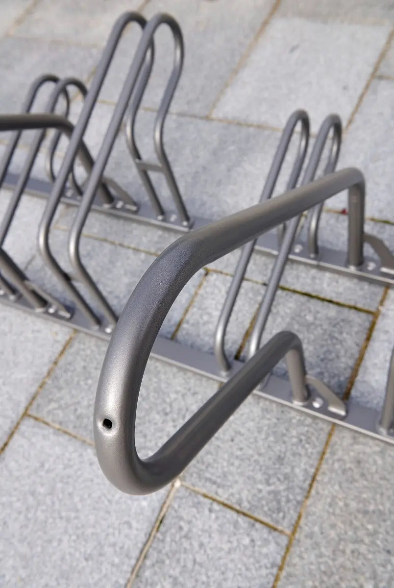 Support cycles modulaire Optimum 6 emplacements avec bonne emprise de roue