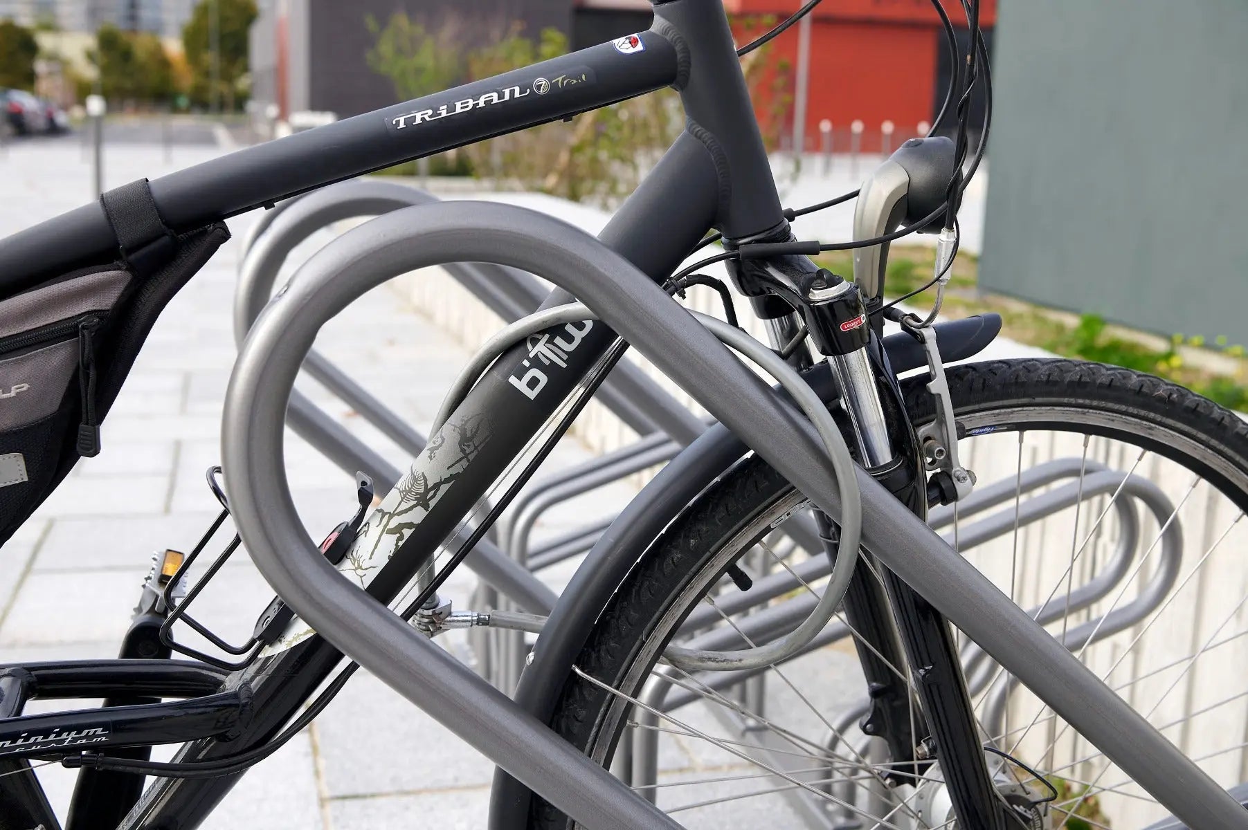 Range-vélos Optimum 6 places en acier peint sur galva pour usage extérieur