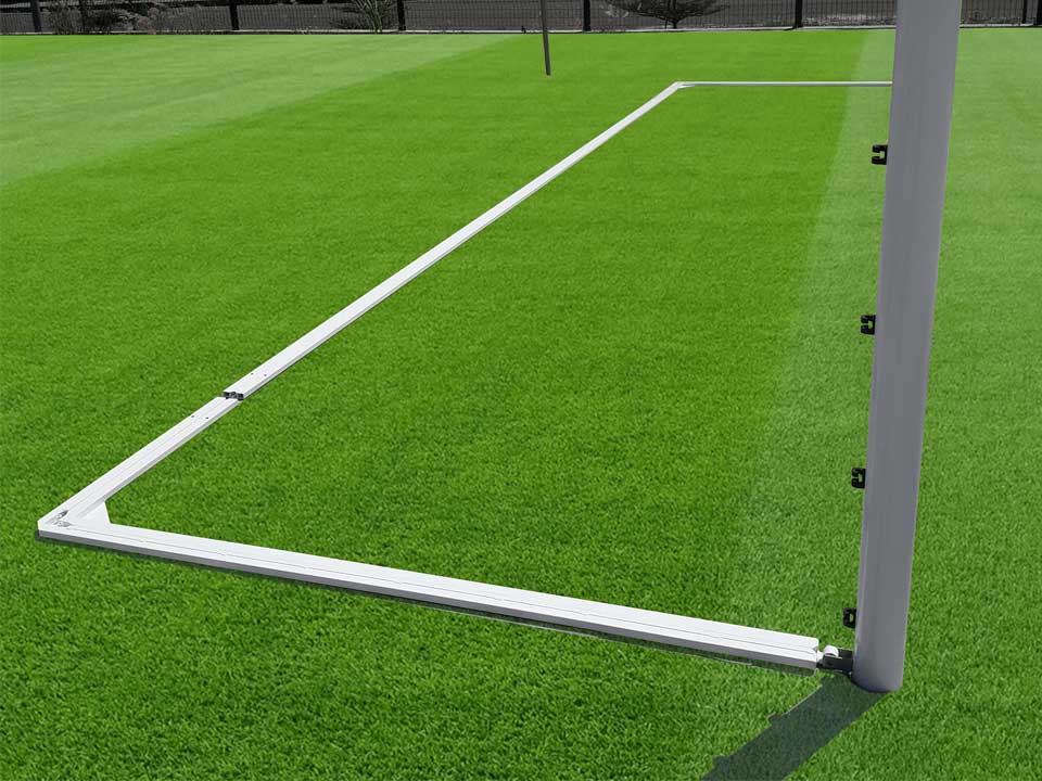 Système de relevage aluminium 20 × 80 mm pour but de football à 11, sans crochet