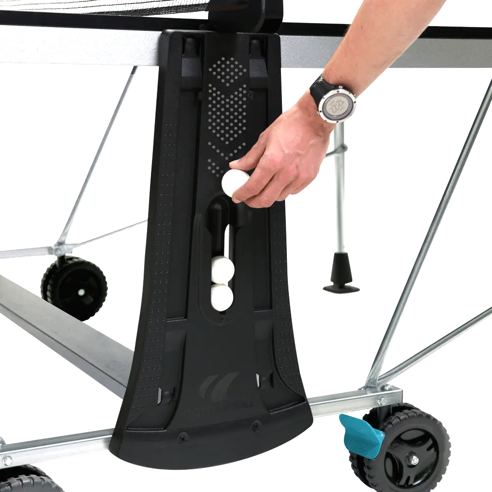 Table de ping-pong bleue 300 Indoor, encadrement Aluzinc 40 mm