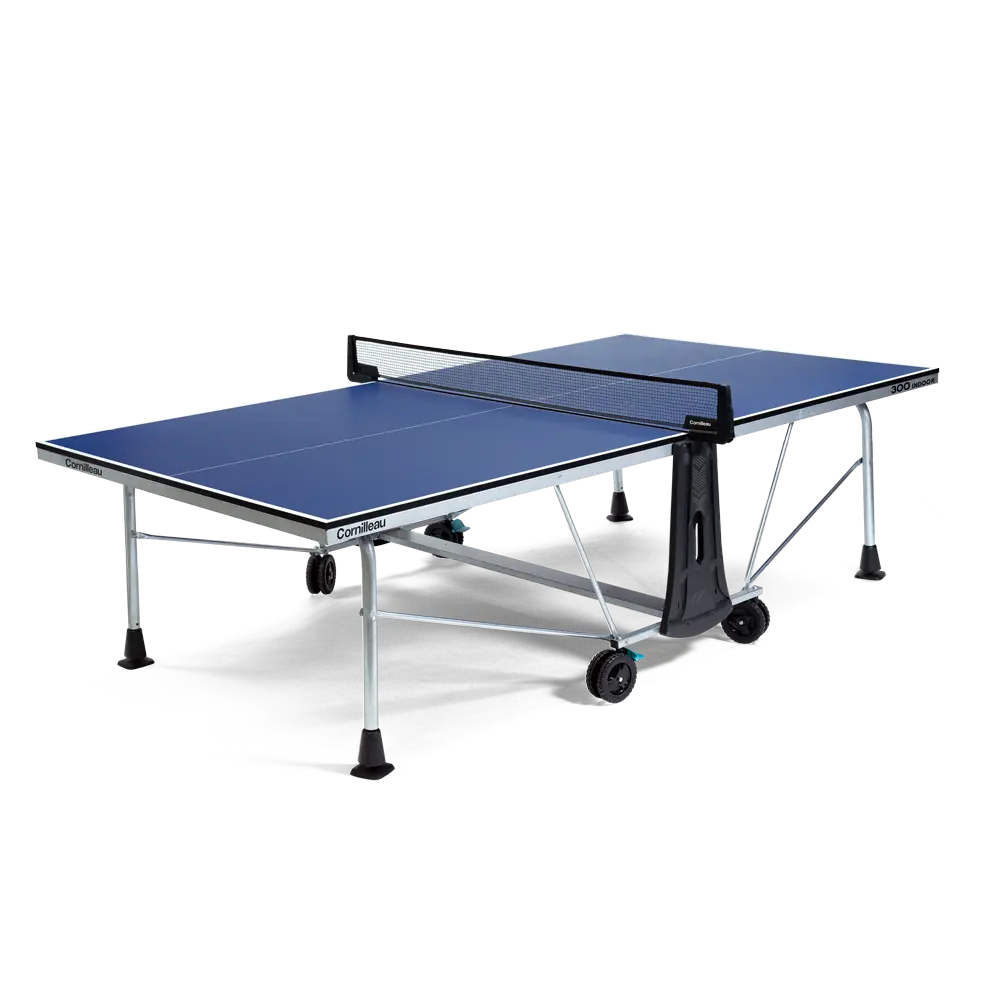 Cornilleau 300 Indoor, table de ping-pong d'intérieur à plateau bleu