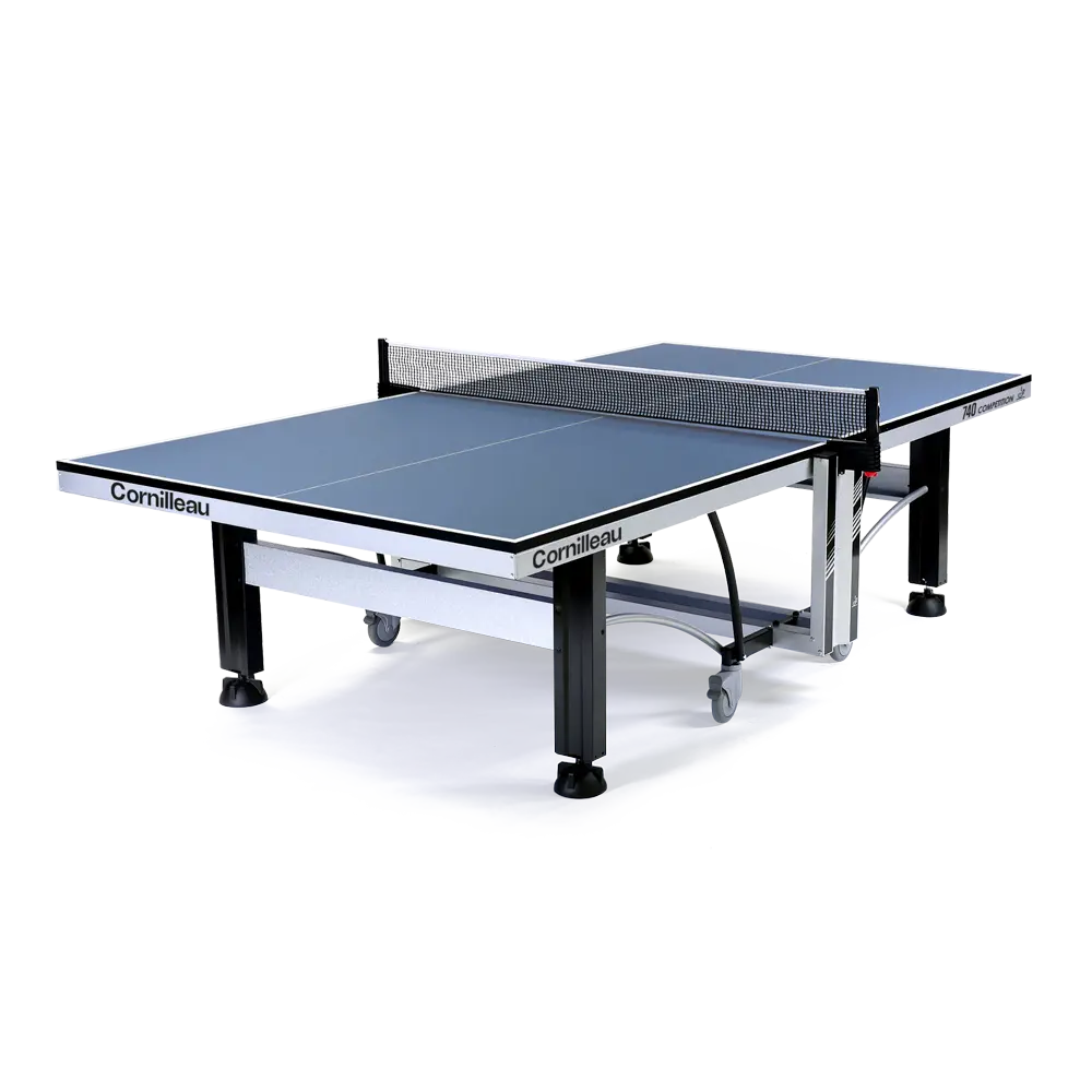 Cornilleau 740 ITTF, table de ping-pong de compétition d'intérieur, plateau bleu
