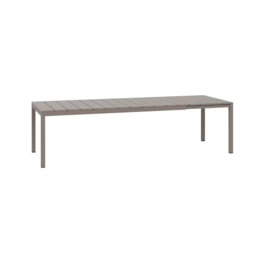 Table à rallonge en aluminium piètement carré Rio france collectivités
