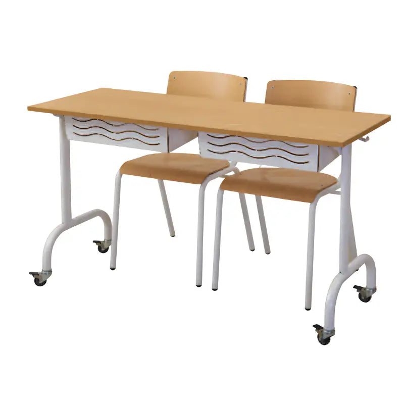 Table d'école élémentaire 1 ou 2 places sur roulettes Axel france collectivités