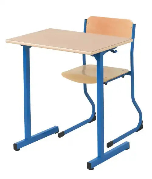 Table d'école BELI 1 place associée à une chaise CAT