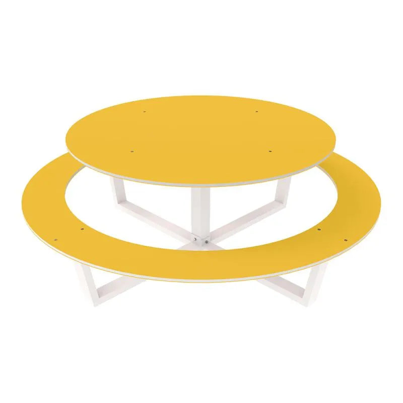 Table pique-nique acier et compact enfant Tout-en-rond