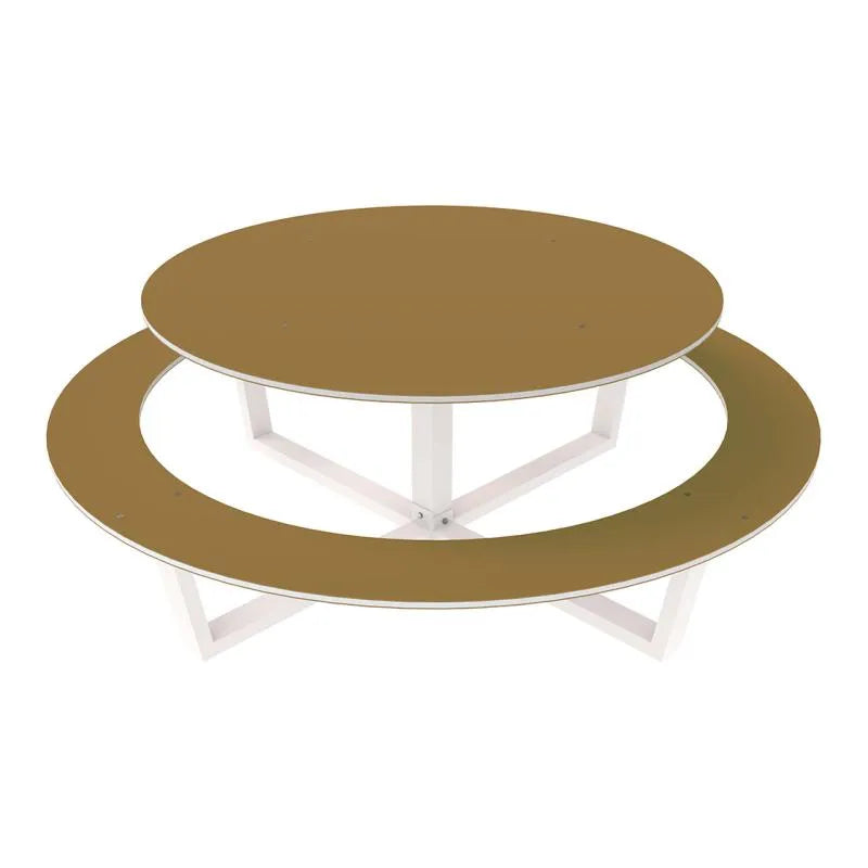 Table pique-nique acier et compact enfant Tout-en-rond