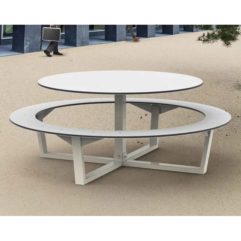 Table pique-nique acier et compact enfant Tout-en-rond