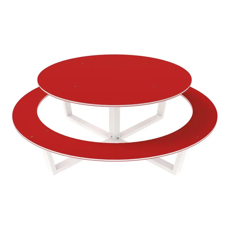 Table pique-nique acier et compact enfant Tout-en-rond