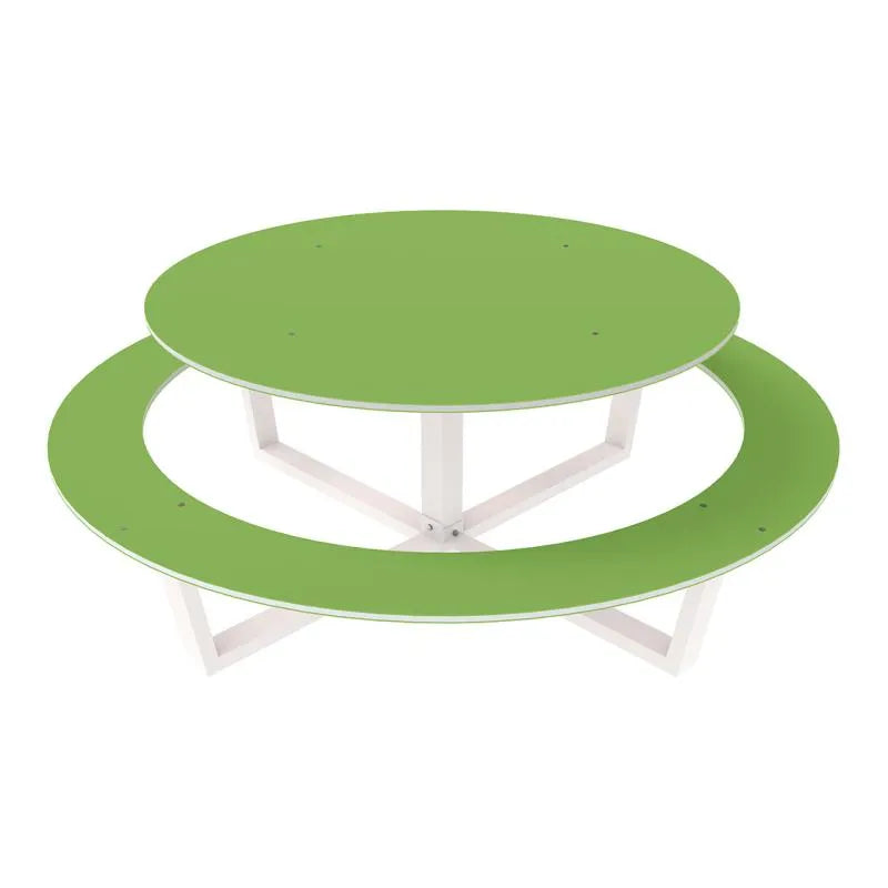 Table pique-nique acier et compact enfant Tout-en-rond