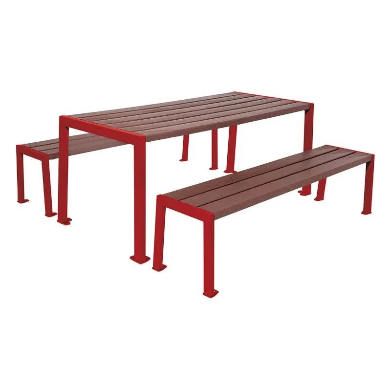 Table de pique-nique Silaos® acier et plastique recyclé Procity