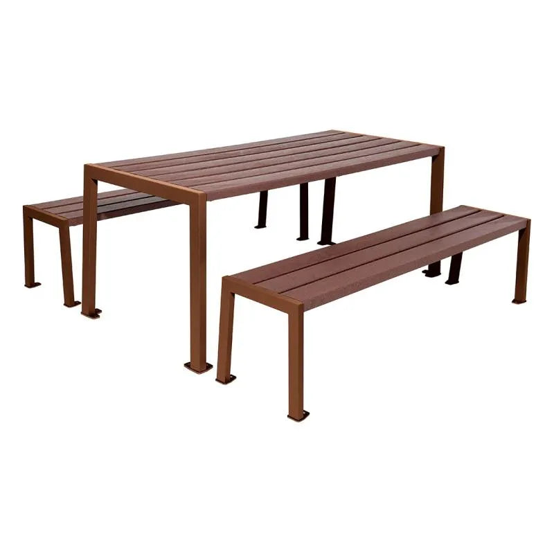 Table de pique-nique Silaos® acier et plastique recyclé Procity
