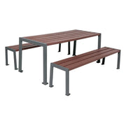 Table de pique-nique Silaos® acier et plastique recyclé Procity