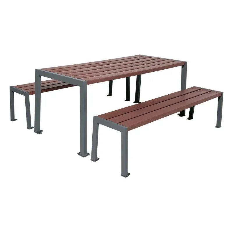 Table de pique-nique Silaos® acier et plastique recyclé Procity